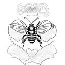 stinging like a bee, floating like a butterfly tattoo design idea