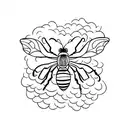 stinging like a bee, floating like a butterfly tattoo design idea
