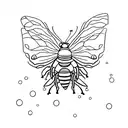 stinging like a bee, floating like a butterfly tattoo design idea