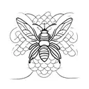 stinging like a bee, floating like a butterfly tattoo design idea