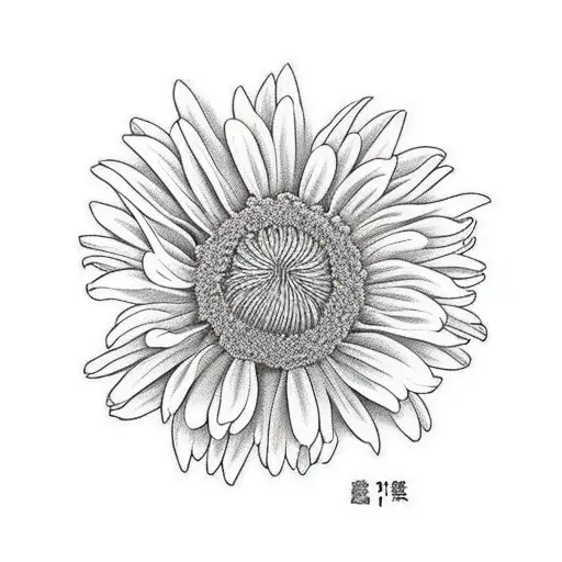 chrysanthemum with daisy tattoo design idea