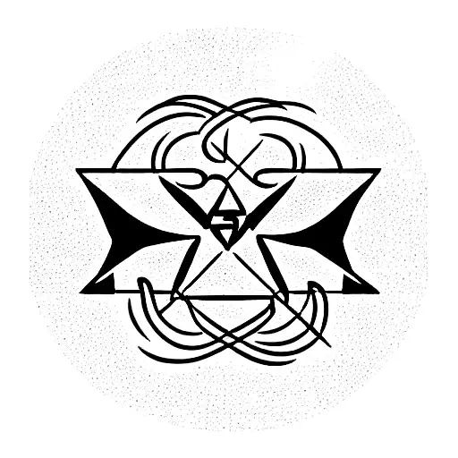 Cancer Zodiac sign cool minimalistic Ancient Greece style tattoo tattoo design idea