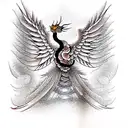 Phoenix tattoo design idea