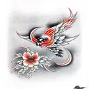 Phoenix tattoo design idea