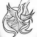 Phoenix tattoo design idea
