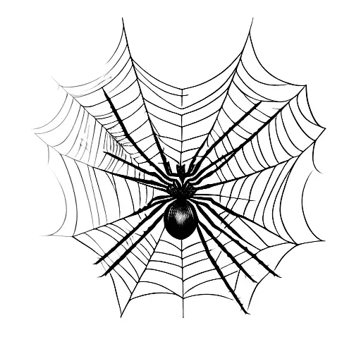 spider on elbow legs make a heart tattoo design idea