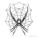 spider legs make a heart tattoo design idea