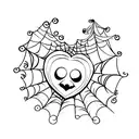 spider legs make a heart tattoo design idea