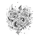 A tattoo design combining the birth flowers of July, April, February, and July tattoo design idea