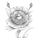 A tattoo design combining the birth flowers of July, April, February, and July tattoo design idea