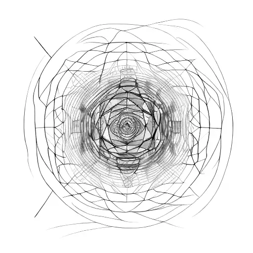 Abstract representation of the spectrum tattoo design idea