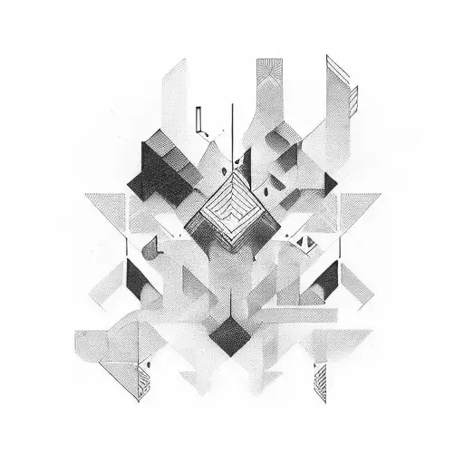 Abstract representation of the spectrum tattoo design idea