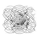 Abstract representation of the spectrum tattoo design idea