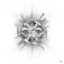 Abstract representation of the spectrum tattoo design idea