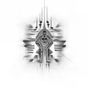 Abstract representation of the spectrum tattoo design idea