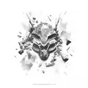 Abstract representation of the spectrum tattoo design idea