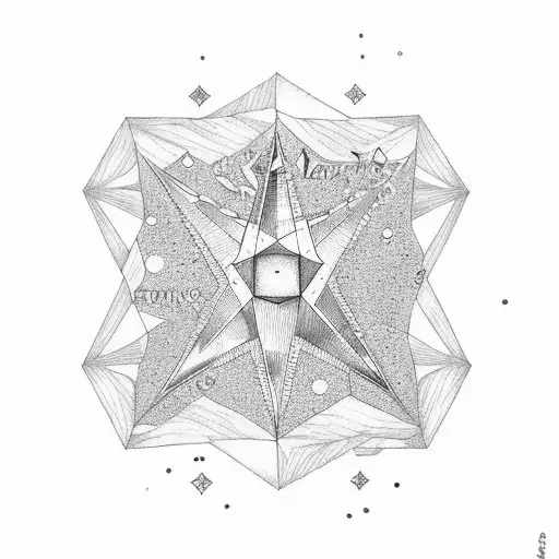 star with birthstones of December and march and July  tattoo design idea