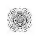 geometria sagrada flor de la vida  tattoo design idea