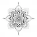 geometria sagrada flor de la vida  tattoo design idea