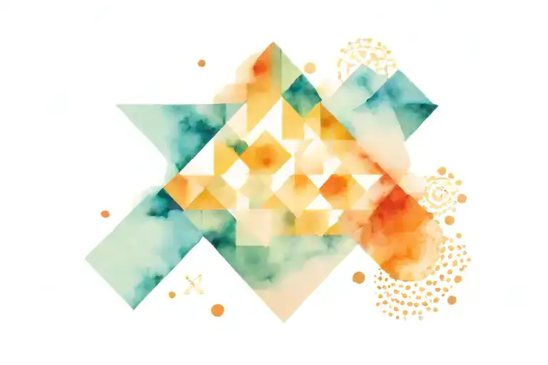 A geometric tattoo pattern incorporating elements from Kenya, Greece, France, Argentina, Vietnam, and Morocco, with moun tattoo design idea