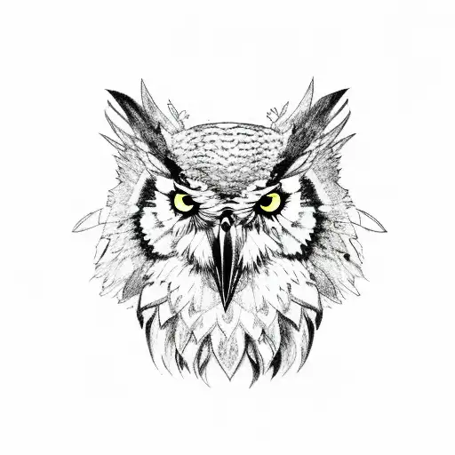 Raven, Owl, Wolf tattoo design idea