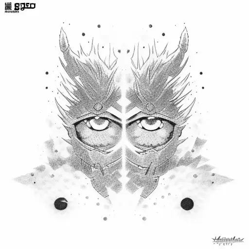 gojo and kakashi back to back with their one eye out  tattoo design idea