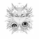 gojo and kakashi back to back with their one eye out  tattoo design idea