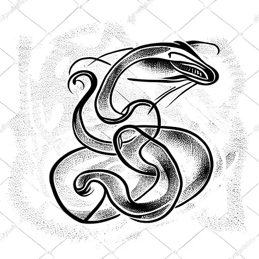Tribal Tattoo Design Clipart | Tribal Snake Tattoo @ Silhouette.pics