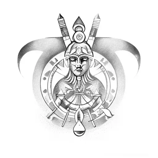 aquarius, gemini and sagittarius tattoo design idea