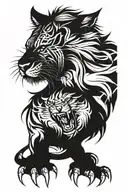 sabertooth tiger tattoo design idea