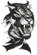 sabertooth tiger tattoo design idea