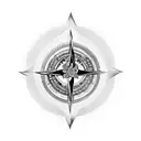 celtic, compass, wolf tattoo design idea