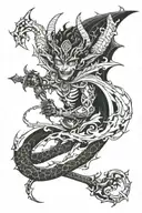 black clover demon dweller tattoo design idea