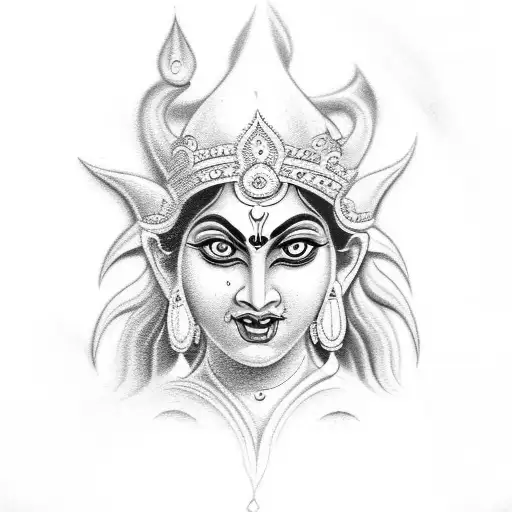 PNG SVG DXF File Kali Indian Hindu Goddess Evil Slayer Tattoo Stencil for  Cricut Vinyl Cutter - Etsy