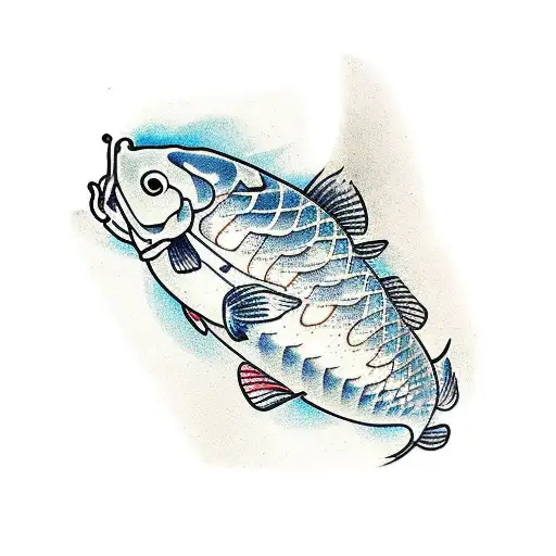koi fish  tattoo design idea