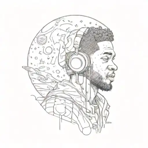 Kid Cudi Man on the Moon tattoo design idea