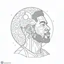 Kid Cudi Man on the Moon tattoo design idea