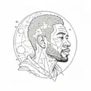 Kid Cudi Man on the Moon tattoo design idea