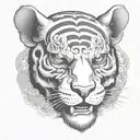 skull with japanese style tattoo design idea