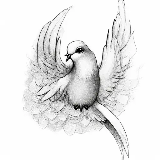 did you get enough love? my little dove, why do you cry ?  tattoo design idea