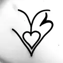 Name Mili with Heart tattoo design idea