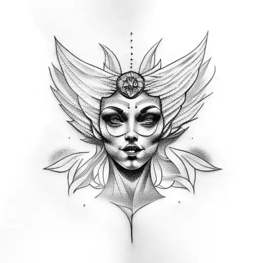 Angel Michael tattoo design idea
