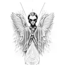 Angel Michael tattoo design idea