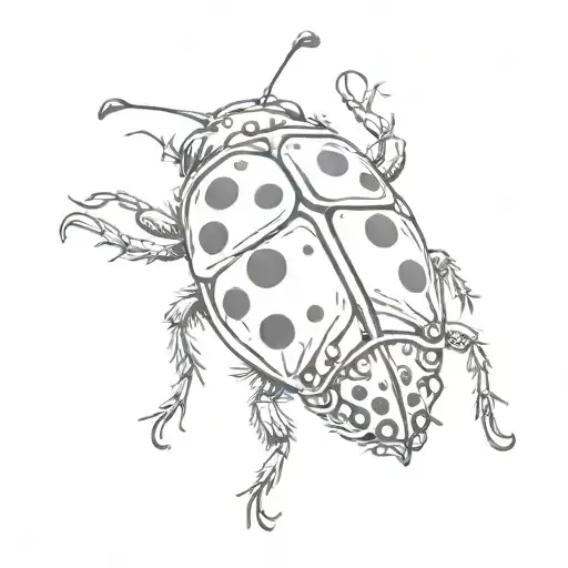 ladybug tattoo design idea