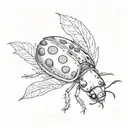 ladybug tattoo design idea
