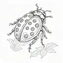 ladybug tattoo design idea