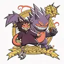 zuko and gengar tattoo design idea