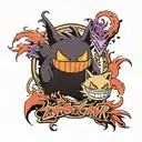 zuko and gengar tattoo design idea