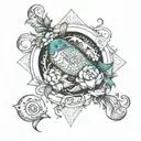 visica piscis tattoo design combining elements tattoo design idea