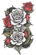 simple rose tattoo design idea